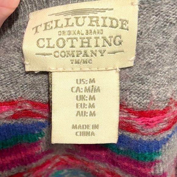 Telluride Clothing Company Fair Isle Sweater - Size Medium wool blend - Picture 3 of 10